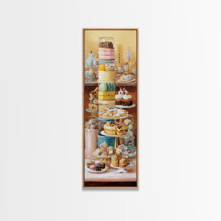 French Patisserie Window Display of Pastel Pastries Canvas Print, Bakery Art, Gallery Decor, Bakery Decor, Fine Art, Patisserie, BAK-1x3-38
