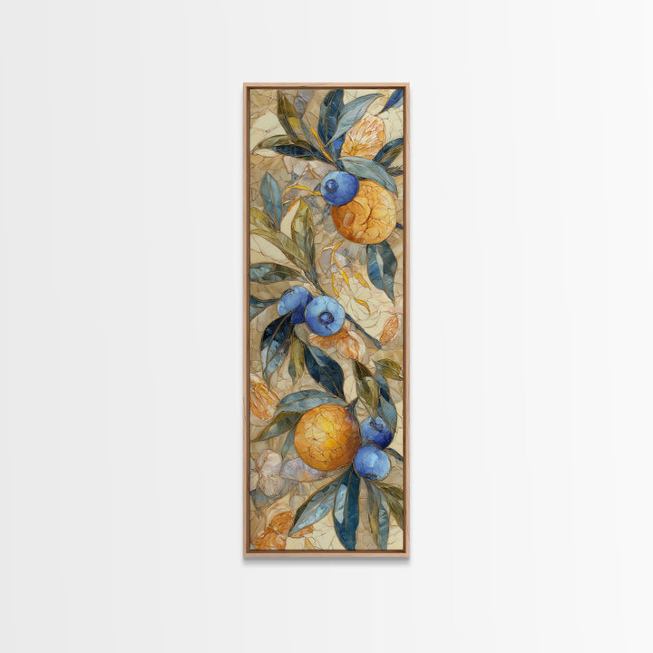 Blueberry Galette with Rustic Farmhouse Texture Canvas Print, Bakery Art, Neutral Wall Art, Bakery Decor, Fine Art, Patisserie, BAK-1x3-59