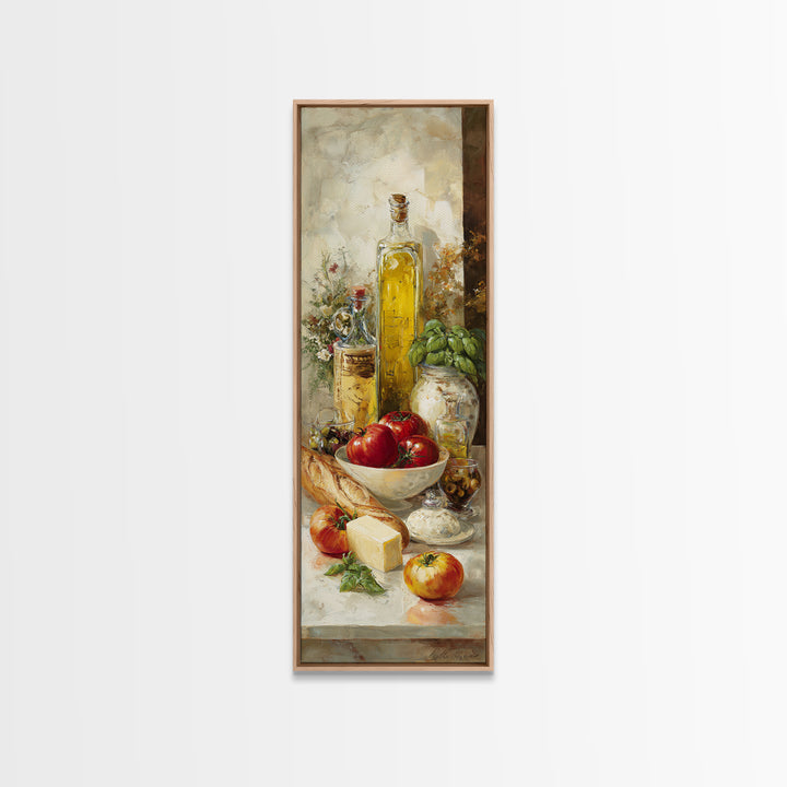 Baguette and Butter Still Life on Marble Canvas Print, Bakery Art, Digital Download Art, Bakery Decor, Fine Art, Patisserie, BAK-1x3-68