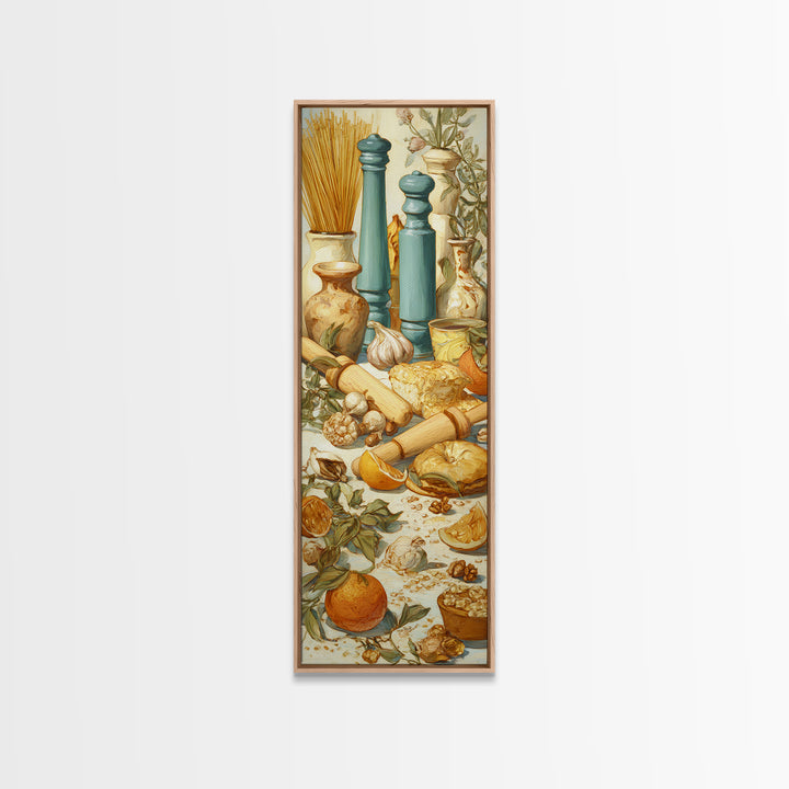 Patisserie Pattern of Rolling Pins and Pastries Canvas Print, Bakery Art, Kitchen Art Print, Bakery Decor, Fine Art, Patisserie, BAK-1x3-81
