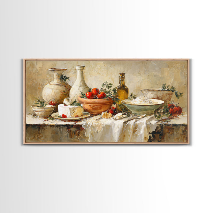 Parisian Dessert Poster Framed Canvas Print, Bakery Art, Statement Artwork, Bakery Decor, Fine Art, Patisserie, Art Print, BAK-2x1-20