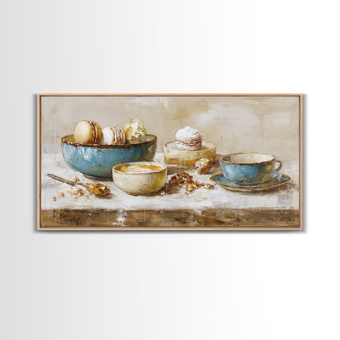 Parisian Dessert Poster Canvas Print, Bakery Art, Printable Art, Bakery Decor, Fine Art, Patisserie, Watercolor Print, BAK-2x1-68