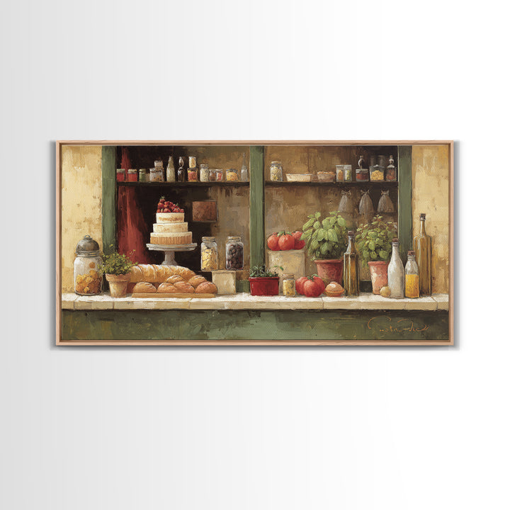 Parisian Dessert Poster Framed Canvas Print, Bakery Art, Kitchen Prints, Bakery Decor, Fine Art, Patisserie, Kids Art, BAK-2x1-92