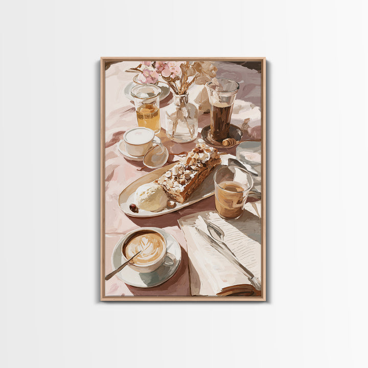 Parisian Dessert Poster Canvas Print, Bakery Art, Statement Artwork, Bakery Decor, Fine Art, Patisserie, Art Print, BAK-2x3-32