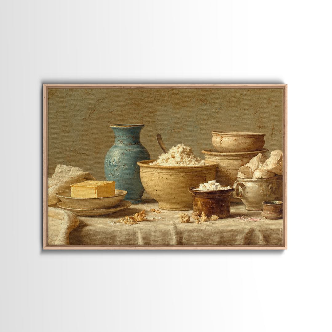 Parisian Dessert Poster Framed Canvas Print, Bakery Art, Wall Art, Bakery Decor, Fine Art, Patisserie, Kitchen Wall Decor, BAK-3x2-100