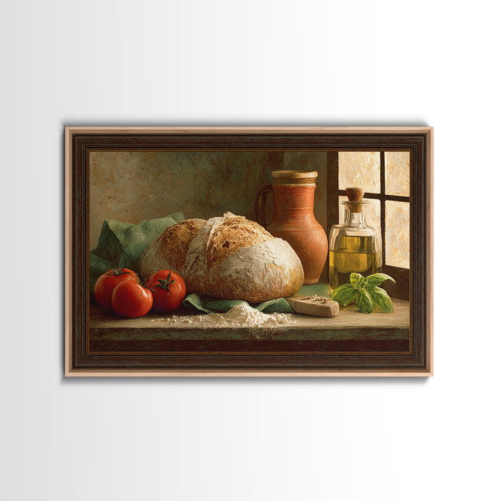 Rustic Loaf of Bread Canvas Print, Bakery Art, Room Decor, Bakery Decor, Fine Art, Patisserie, Digital Print, Printable Art, BAK-3x2-56
