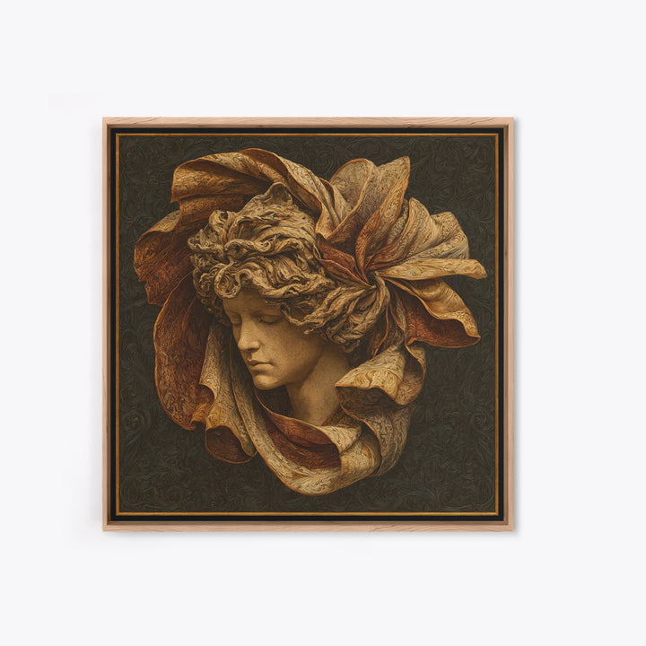 Mythic Goddess Figure Framed Canvas Print, Baroque Art, Eclectic Wall Art, Living Room Decor, Fine Art, Ornate, Gallery Decor, BAO-1x1-62
