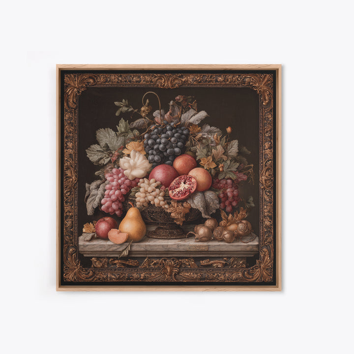 Lavish Banquet Fruit Composition Canvas Print, Baroque Art, Art Nouveau Decor, Living Room Decor, Fine Art, Ornate, Art Print, BAO-1x1-92