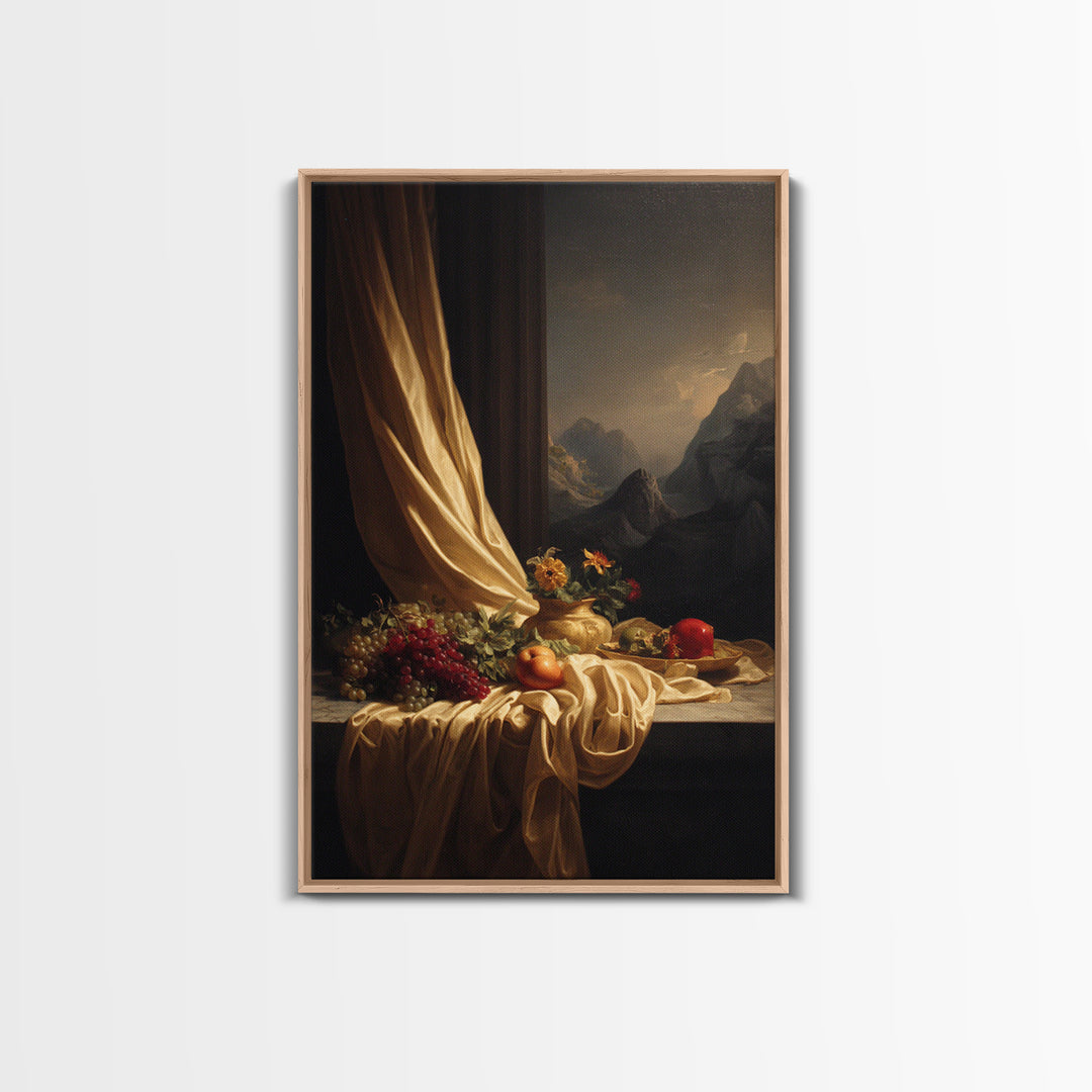 Theatrical Stormy Landscape Canvas Print, Baroque Art, Fine Art Print, Living Room Decor, Fine Art, Ornate, Painting, BAO-2x3-66