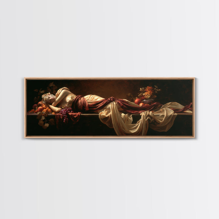 Mythic Goddess Figure Canvas Print, Baroque Art, Statement Artwork, Living Room Decor, Fine Art, Ornate, Painting, BAO-3x1-78