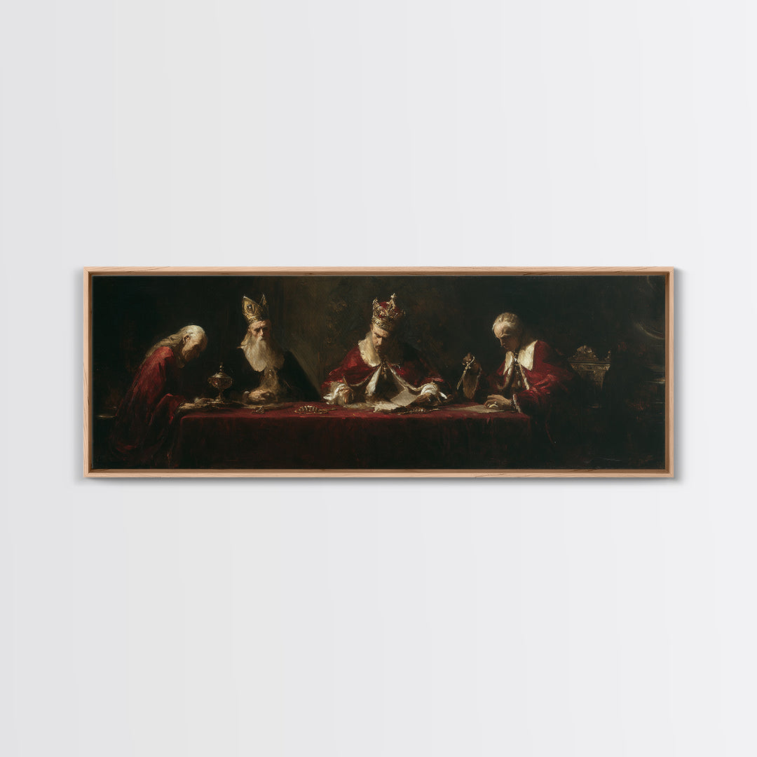 Dark Red Velvet Framed Canvas Print, Baroque Art, Contemporary Art, Living Room Decor, Fine Art, Ornate, 3d Wall Art, BAO-3x1-87