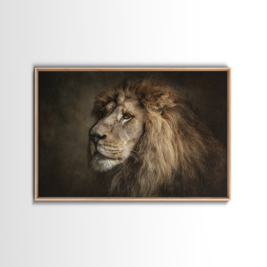 Royal Lion Portrait Canvas Print, Baroque Art, Art, Living Room Decor, Fine Art, Ornate, Modern Wall Art, Living Room Wall Art, BAO-3x2-21