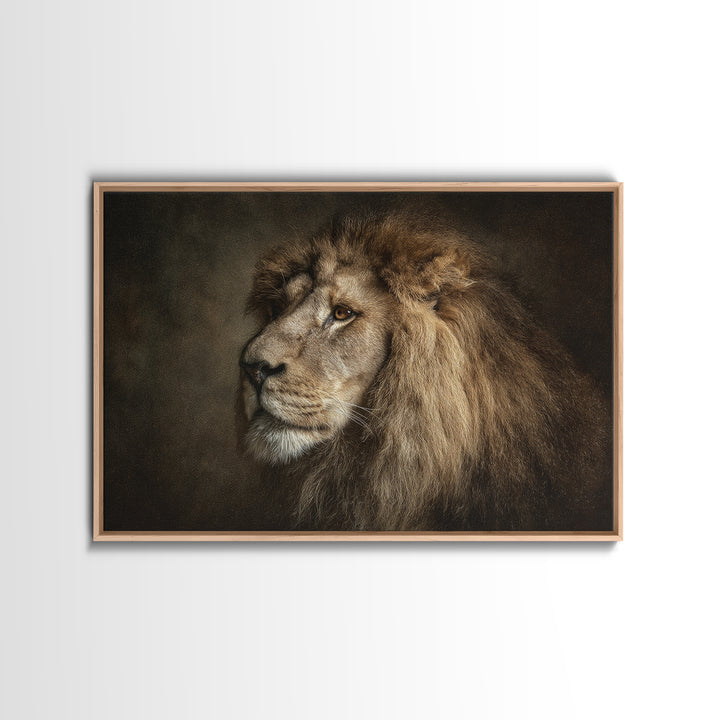 Royal Lion Portrait Canvas Print, Baroque Art, Art, Living Room Decor, Fine Art, Ornate, Modern Wall Art, Living Room Wall Art, BAO-3x2-21