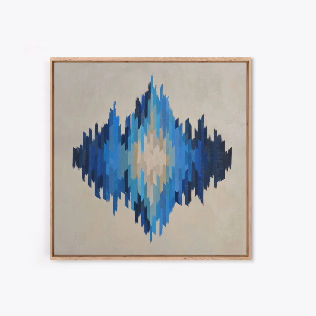 Abstract Soundwave Art Canvas Print, Basement Art, Mid Century Modern, Living Room Decor, Abstract Art, Retreat, BAS-1x1-20