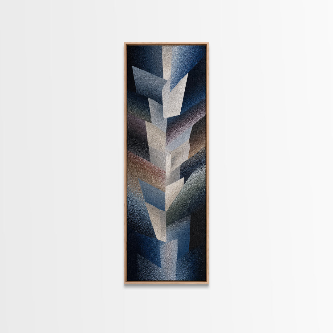 Abstract Soundwave Art Framed Canvas Print, Basement Art, Trendy Wall Art, Living Room Decor, Retreat, Original Art Prints, BAS-1x3-80