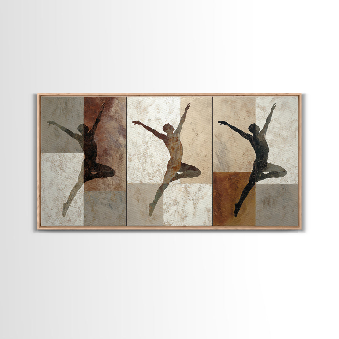 Large Monochrome Sports Action Figure Silhouette Canvas Print, Basement Art, Wall Art, Living Room Decor, Fine Art, Retreat, BAS-2x1-36