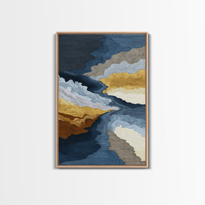 Abstract Soundwave Art Framed Canvas Print, Basement Art, Bar Decor, Living Room Decor, Abstract Art, Retreat, Game Room Decor, BAS-2x3-76