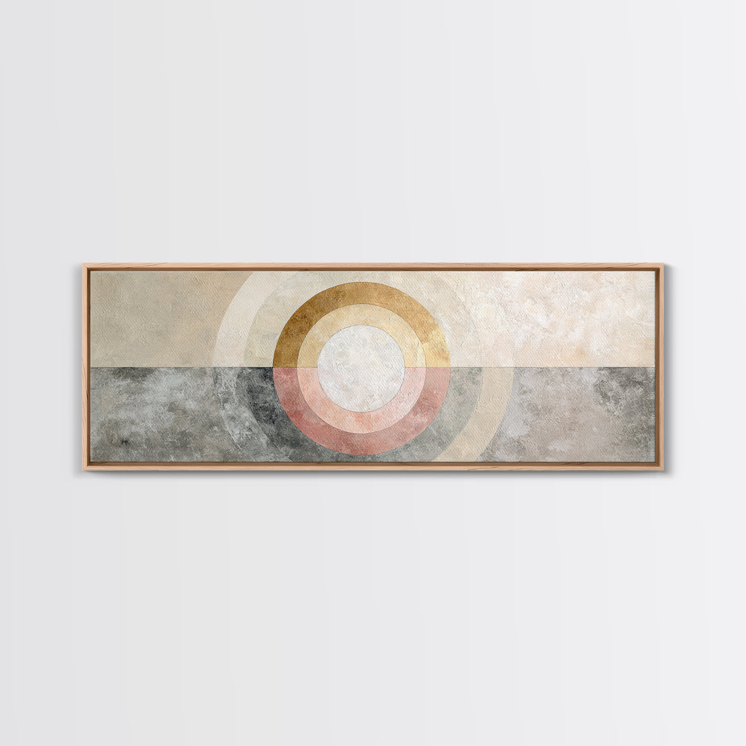 Dartboard Circular Color Composition Canvas Print, Basement Art, Digital Wall Art, Living Room Decor, Abstract Art, Retreat, BAS-3x1-34
