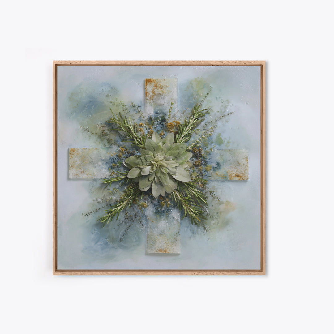 Botanical Bath Herb Arrangement Canvas Print, Bathroom Art, Modern Wall Art, Bathroom Decor, Fine Art, Spa, Wall Decor, BAT-1x1-17