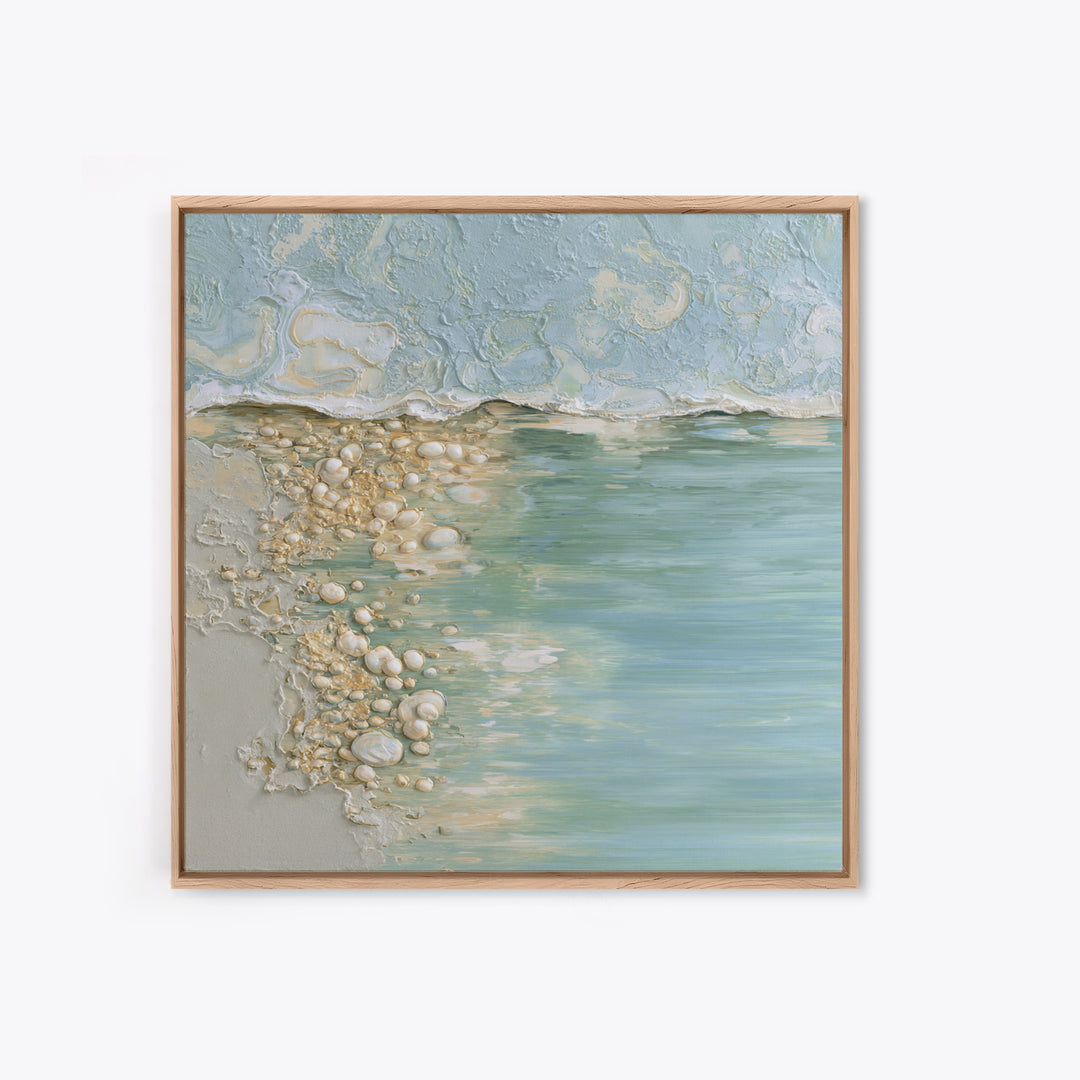 Oyster Shell Study Canvas Print, Bathroom Art, Canvas Wall Art, Bathroom Decor, Oil Painting, Spa, Bathroom Wallpaper, BAT-1x1-22