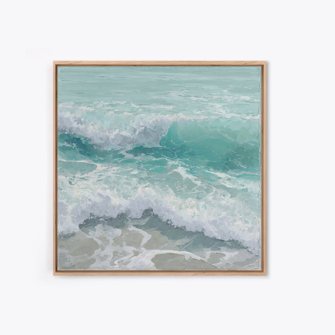 Calming Blue Ocean Wave Study Canvas Print, Bathroom Art, Funny Bathroom Art, Bathroom Decor, Fine Art, Spa, Art Print, BAT-1x1-25