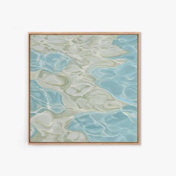 Abstract Water Ripples Framed Canvas Print, Bathroom Art, Halloween Art, Bathroom Decor, Abstract Art, Spa, Textured Painting, BAT-1x1-29