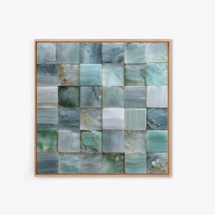 Soft Cloud and Rain Composition Framed Canvas Print, Bathroom Art, Bathroom Wall Decor, Bathroom Decor, Oil Painting, Spa, BAT-1x1-43