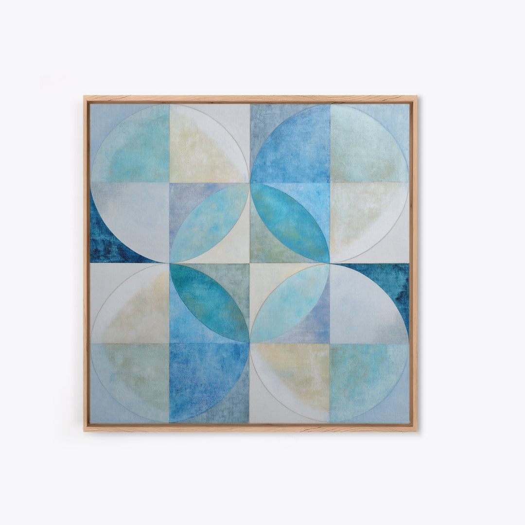 Clean Geometric Forms Canvas Print, Bathroom Art, Bathroom Wallpaper, Bathroom Decor, Abstract Art, Spa, Luxury Decor, BAT-1x1-45