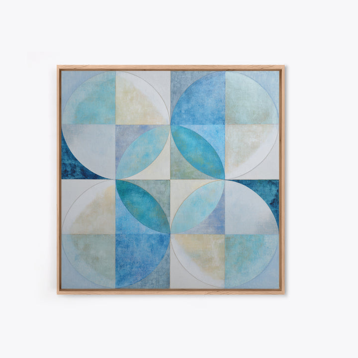 Clean Geometric Forms Canvas Print, Bathroom Art, Bathroom Wallpaper, Bathroom Decor, Abstract Art, Spa, Luxury Decor, BAT-1x1-45