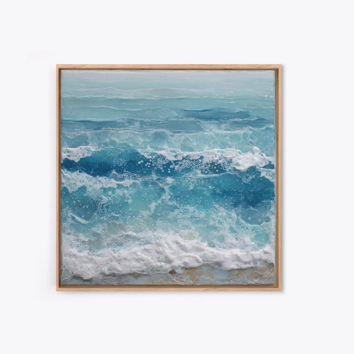 Calming Blue Ocean Wave Study Canvas Print, Bathroom Art, Funny Bathroom Art, Bathroom Decor, Fine Art, Spa, Art Print, BAT-1x1-49