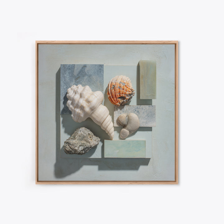 Coral and Shell Arrangement Canvas Print, Bathroom Art, Funny Bathroom Art, Bathroom Decor, Fine Art, Spa, Art Print, BAT-1x1-59