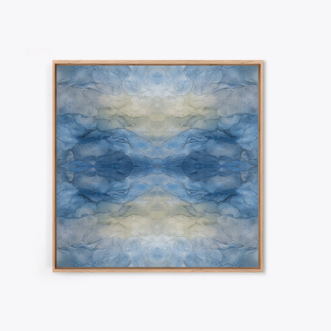 Soft Cloud and Rain Composition Framed Canvas Print, Bathroom Art, Trendy Wall Art, Bathroom Decor, Fine Art, Spa, BAT-1x1-67