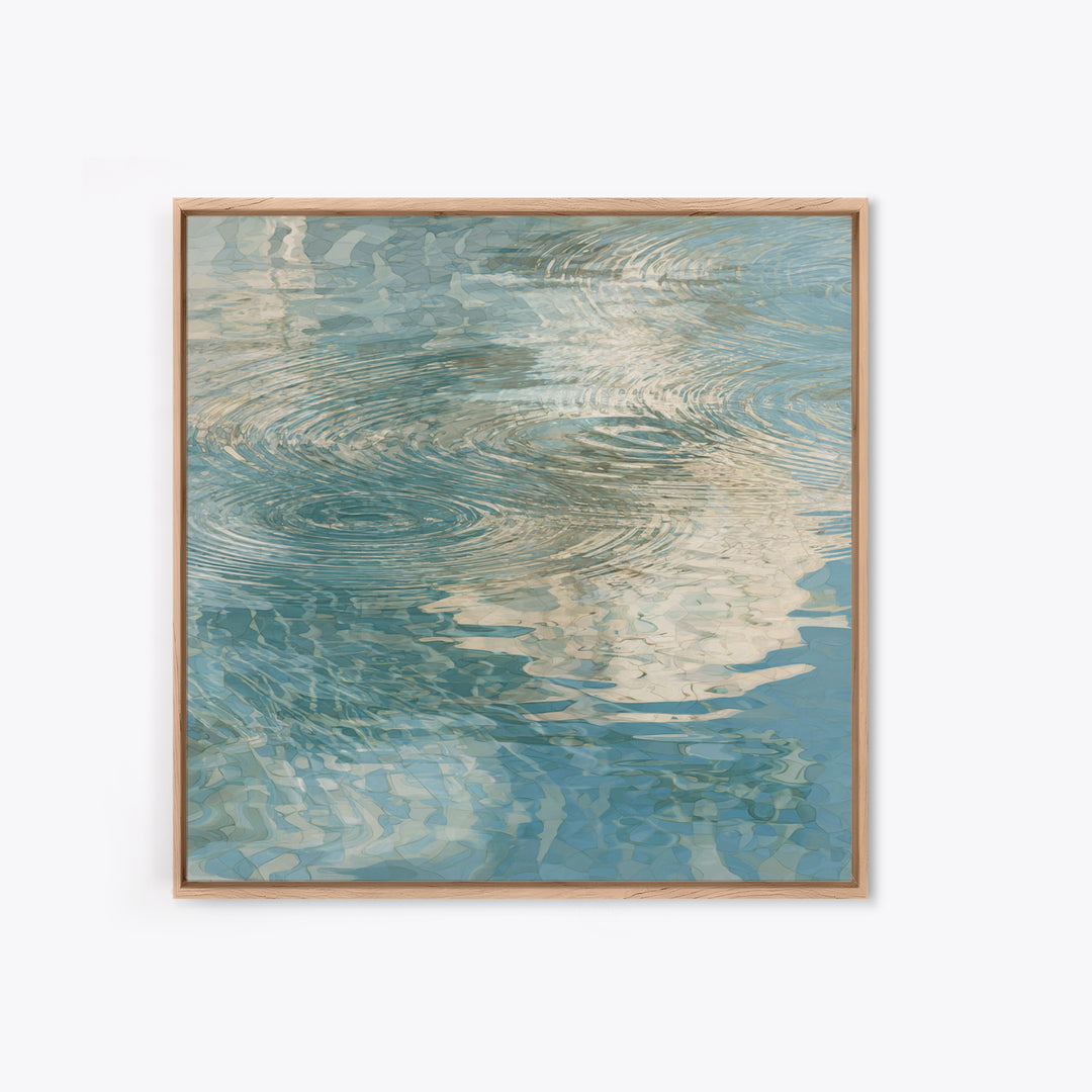 Abstract Water Ripples Canvas Print, Bathroom Art, Modern Decor, Bathroom Decor, Fine Art, Spa, Home Decor, Poster, Digital Art, BAT-1x1-77