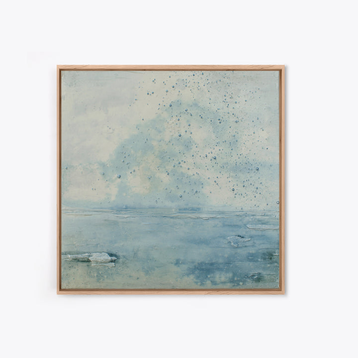 Soft Cloud and Rain Composition Canvas Print, Bathroom Art, Fine Art Print, Bathroom Decor, Fine Art, Spa, Poster, Digital Art, BAT-1x1-91