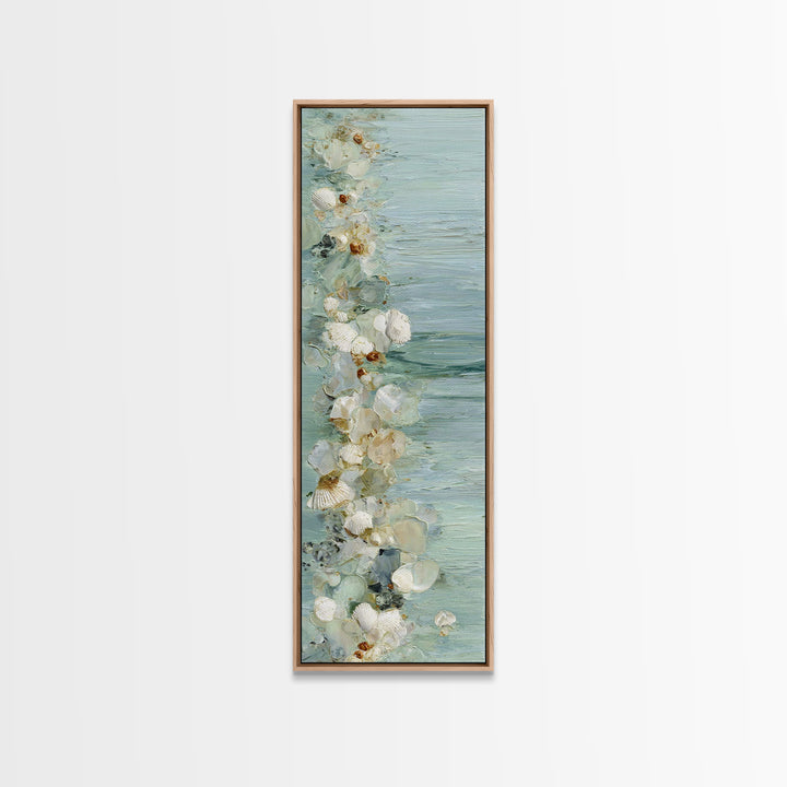 Oyster Shell Study Canvas Print, Bathroom Art, Digital Print, Bathroom Decor, Fine Art, Spa, Funny Bathroom Art, Halloween Art, BAT-1x3-10