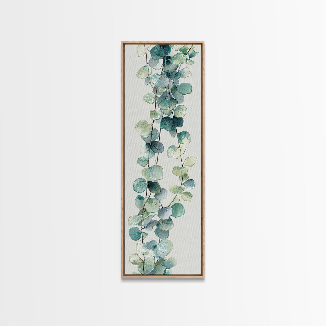 Spa Eucalyptus Branch Canvas Print, Bathroom Art, Retro Wall Art, Bathroom Decor, Fine Art, Spa, Modern Decor, Fine Art Print, BAT-1x3-14