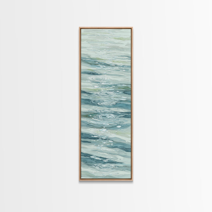 Abstract Water Ripples Canvas Print, Bathroom Art, Framed Wall Art, Bathroom Decor, Abstract Art, Spa, Bathroom Art Decor, BAT-1x3-41