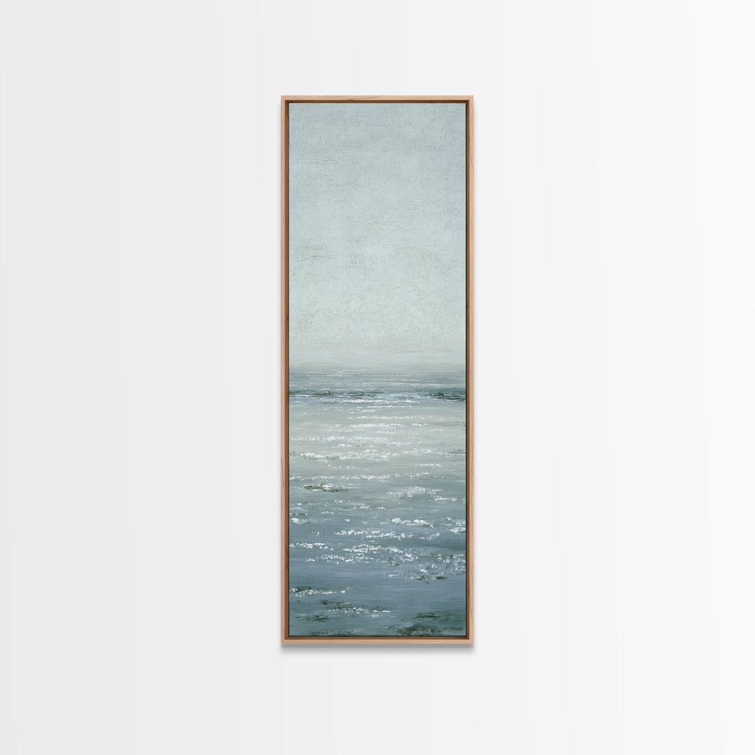 Misty Lake Scene Framed Canvas Print, Bathroom Art, Bathroom Print, Bathroom Decor, Fine Art, Spa, Minimalist Decor, BAT-1x3-45