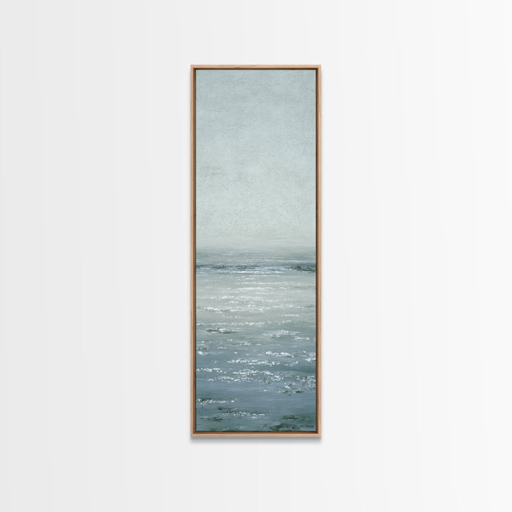 Misty Lake Scene Framed Canvas Print, Bathroom Art, Bathroom Print, Bathroom Decor, Fine Art, Spa, Minimalist Decor, BAT-1x3-45