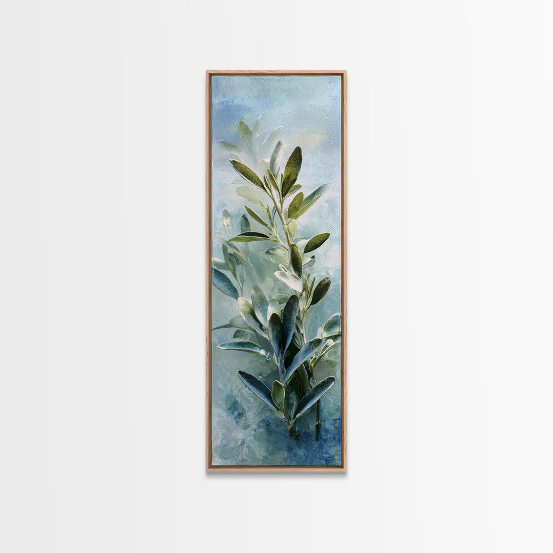 Botanical Bath Herb Arrangement Canvas Print, Bathroom Art, Wall Decor, Bathroom Decor, Fine Art, Spa, Contemporary Art, BAT-1x3-77