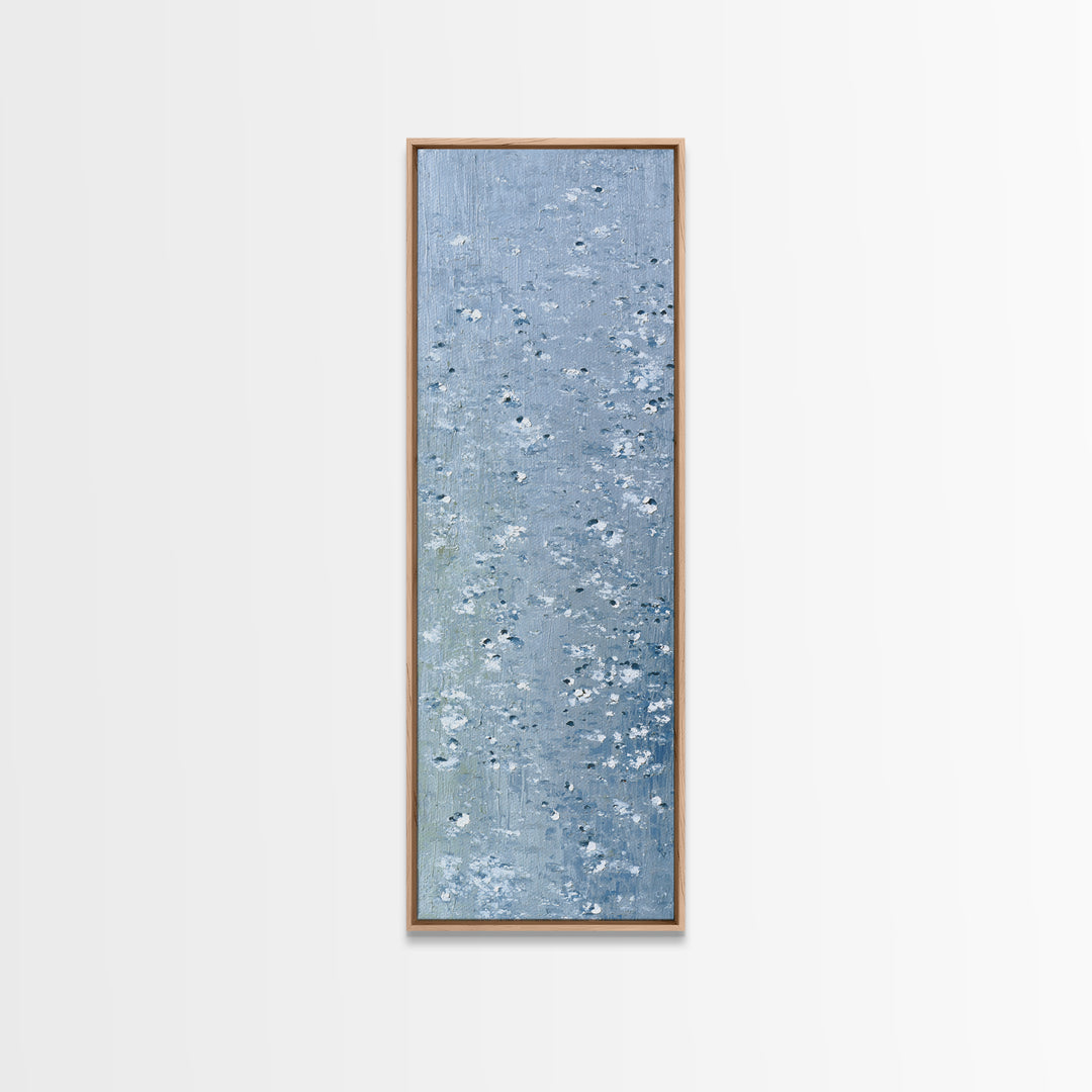 Soft Cloud and Rain Composition Framed Canvas Print, Bathroom Art, Digital Wall Art, Bathroom Decor, Spa, Unique Wall Art, BAT-1x3-79