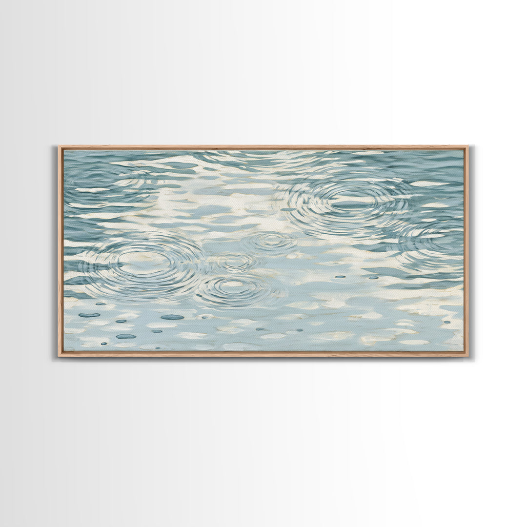 Abstract Water Ripples Framed Canvas Print, Bathroom Art, Art Print, Bathroom Decor, Fine Art, Spa, Custom Pet Portrait, BAT-2x1-1