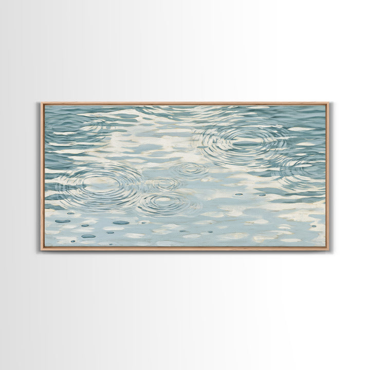 Abstract Water Ripples Framed Canvas Print, Bathroom Art, Art Print, Bathroom Decor, Fine Art, Spa, Custom Pet Portrait, BAT-2x1-1