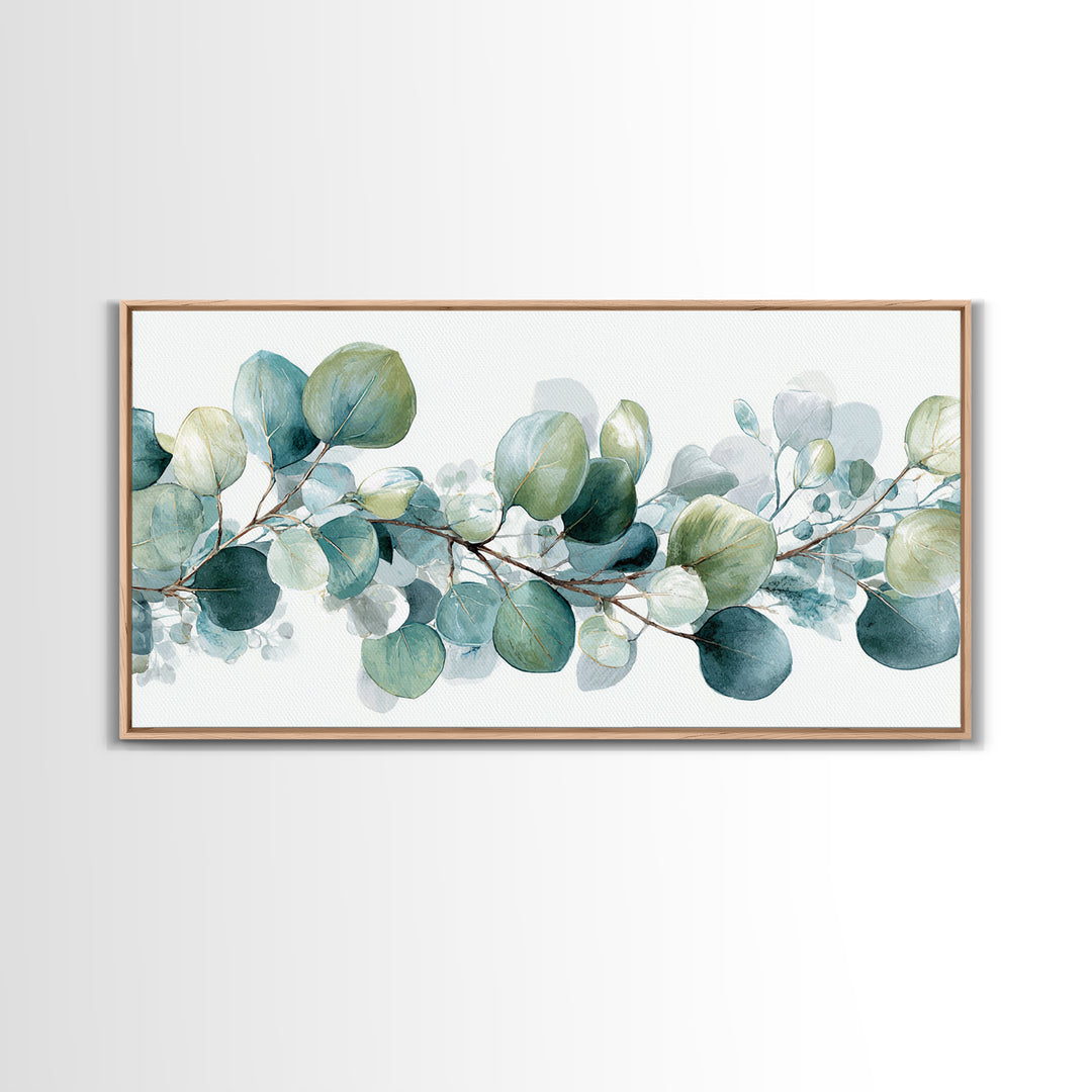Spa Eucalyptus Branch Canvas Print, Bathroom Art, Wall Decor, Bathroom Decor, Fine Art, Spa, Contemporary Art, Wall Art, BAT-2x1-22