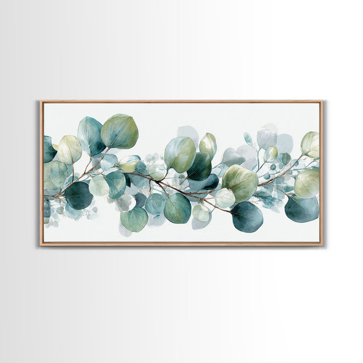 Spa Eucalyptus Branch Canvas Print, Bathroom Art, Wall Decor, Bathroom Decor, Fine Art, Spa, Contemporary Art, Wall Art, BAT-2x1-22