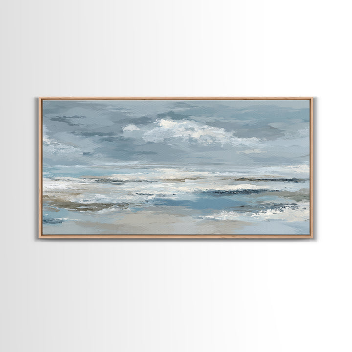 Soft Cloud and Rain Composition Canvas Print, Bathroom Art, Home Decor, Bathroom Decor, Oil Painting, Spa, Canvas Wall Art, BAT-2x1-39