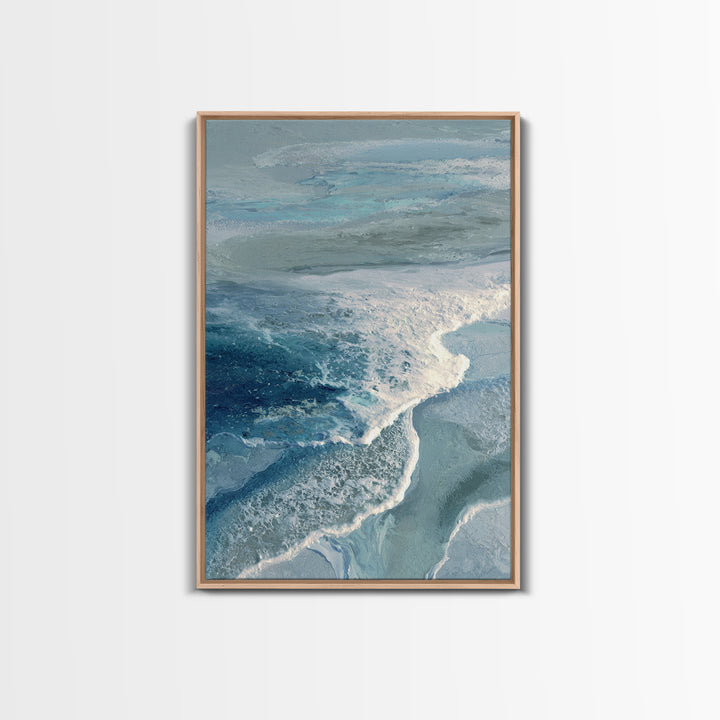 Calming Blue Ocean Wave Study Canvas Print, Bathroom Art, Digital Wall Art, Bathroom Decor, Fine Art, Spa, Unique Wall Art, BAT-2x3-57