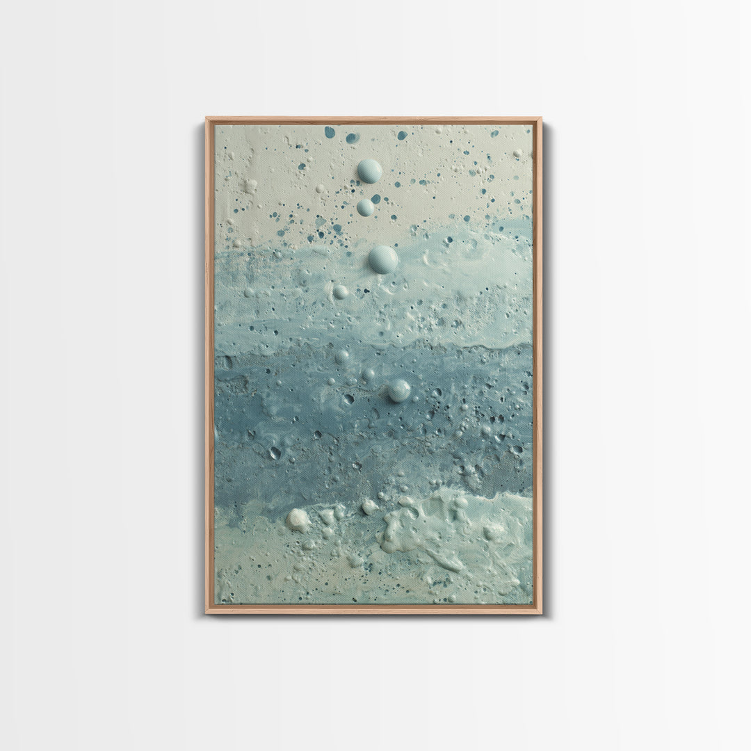 Soft Cloud and Rain Composition Framed Canvas Print, Bathroom Art, Room Decor, Bathroom Decor, Spa, Custom Pet Portrait, BAT-2x3-75