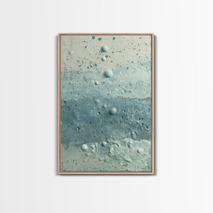 Soft Cloud and Rain Composition Framed Canvas Print, Bathroom Art, Room Decor, Bathroom Decor, Spa, Custom Pet Portrait, BAT-2x3-75