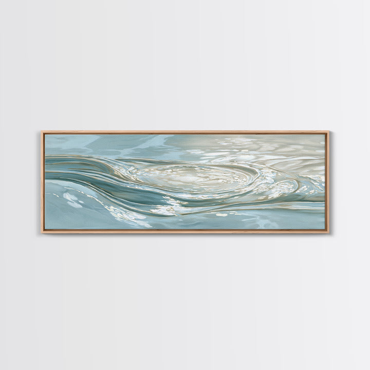 Abstract Water Ripples Canvas Print, Bathroom Art, Framed Wall Art, Bathroom Decor, Abstract Art, Spa, Bathroom Art Decor, BAT-3x1-21